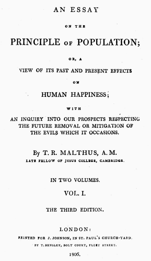 Thomas  Malthus - principle of population