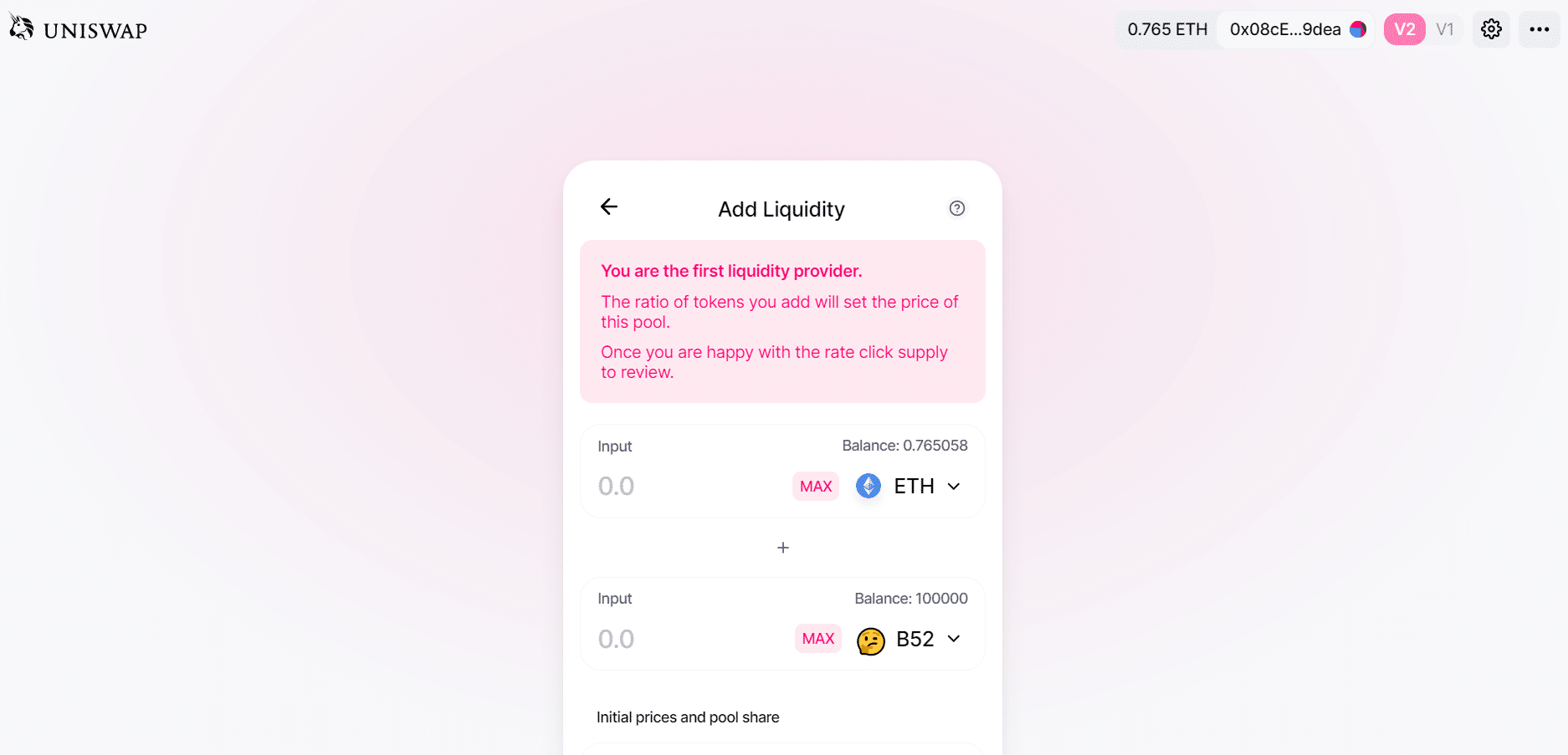 wymiana ethereum na uniswap w aplikacji mobilnej