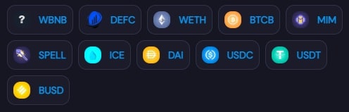 Kryptowaluty na DeFi Swap