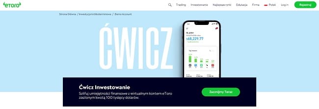 eToro konto demo