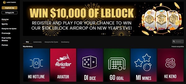 Lucky Block strona główna