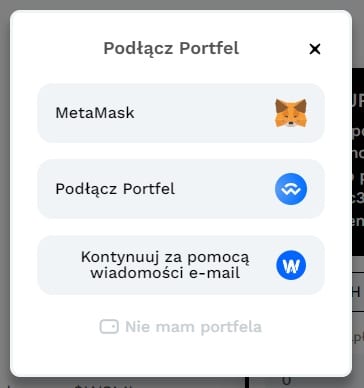 Wall Street Memes podłącz portfel